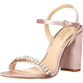 Jewel Badgley Mischka Dee Pearl and Crystal High Block Heels