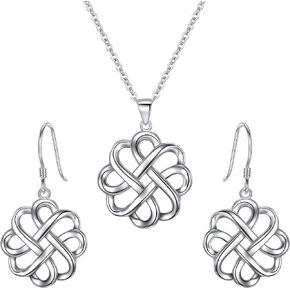BriLove Gifts for Mom Girls Women 925 Sterling Silver Endless Love Vintage Irish Celtic Knot Jewelery for Daily Wear/Mothers Day/Valentines Day/Birthday/Christmas/Anniversary