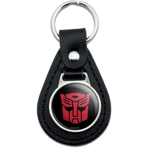 GRAPHICS & MORE Transformers Autobot Symbol Black Leather Keychain