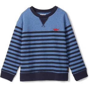 Hatley Boy's Printed Shark Stripes Pullover Sweatshirt (Toddler/Little Kids/Big Kids)