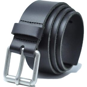 38mm Full Grain Leather Roller Buckle Belt