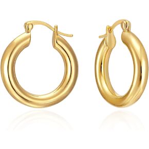 Gold Hoop Earrings 14K Gold Plated Huggie Hoops Twisted Croissant Earrings Small Hoop Earrings for Women Jewelry Gifts