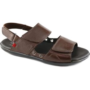 Marc Joseph New York Mens Casual Comfortable Lightweight Fashion Genuine Leather Slip on Beach Sandal Slide Indoor and Outdoor Anti Slip Cushion Support Slipper