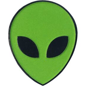 Alien Head Glow In The Dark Face Area 51 Enamel Lapel Pin