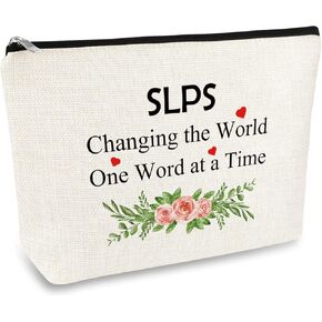 Speech Therapy Gifts Speech Therapist Gift SLP Makeup Bag Gift for Women Green Cosmetic Bag Speech Language Pathologist Appreciation Gifts Thank You Gift for Speech Therapist SLP Inspirational Gift