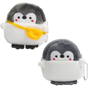 2Pcs Cute Ladies Penguin Coin Purse Cartoon Small Wallet