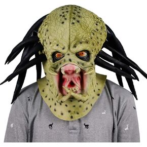 Scary Warrior Mask, Aliens PK Predator Mask Horror Movie Role Play Head Mask for Halloween Cosplay Costume Party Props in Kuwait