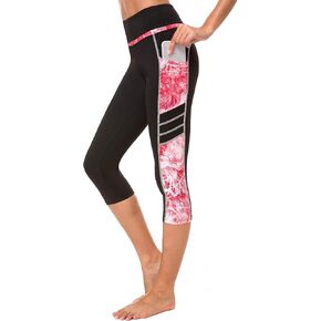 Women's Yoga Capri Leggings Exercise Workout Pants Gym Tights
