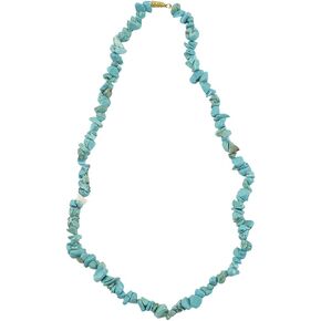 Treasure Gurus Turquoise Bead Gemstone Necklace Reiki Healing Stone Womens Chakra Fashion Jewelry