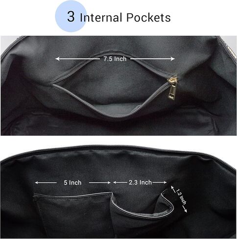 حقيبة سفر لعطلة نهاية الأسبوع من جيرونيك للنساء والرجال يمكن حملها طوال الليل مع حجرة للأحذية وأكمام للأمتعة - جلد الفهد in Kuwait