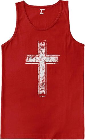 Distressed Cross - Religious Christian Christ Men's Tank Top in Saudi Arabia