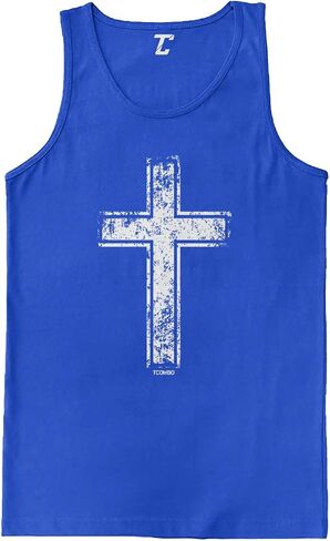 Distressed Cross - Religious Christian Christ Men's Tank Top in Saudi Arabia