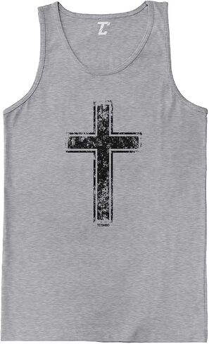 Distressed Cross - Religious Christian Christ Men's Tank Top in Saudi Arabia