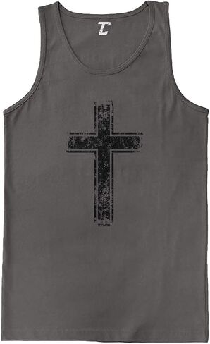 Distressed Cross - Religious Christian Christ Men's Tank Top in Saudi Arabia