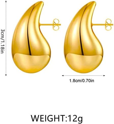14K Gold Big Hoop Earrings For Women girl，Cubic Zirconia Stainless Steel Hoop Earrings，Classic Design Hypoallergenic Hoops Earrings 50MM in Kuwait