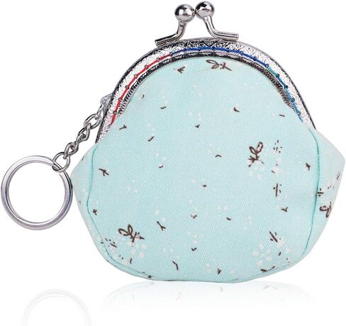 Oyachic محفظة صغيرة للعملات المعدنية خمر تغيير محفظة مخلب المحفظة قبلة قفل الحقيبة مع إغلاق المشبك هدية للفتيات النساء in Kuwait