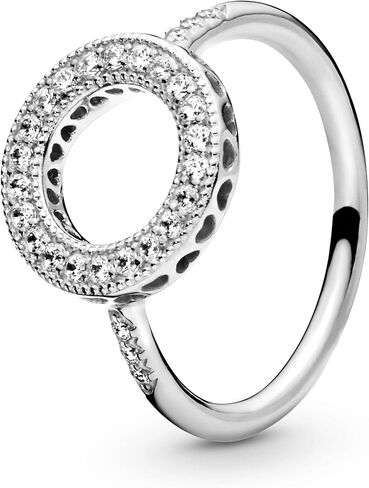 Pandora Jewelry Hearts of Pandora Halo Cubic Zirconia Ring in Sterling Silver in Saudi Arabia