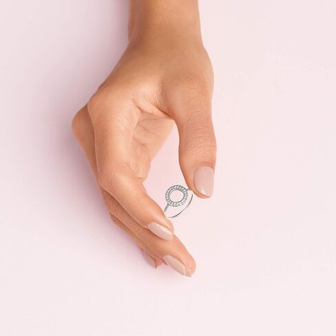 Pandora Jewelry Hearts of Pandora Halo Cubic Zirconia Ring in Sterling Silver in Saudi Arabia
