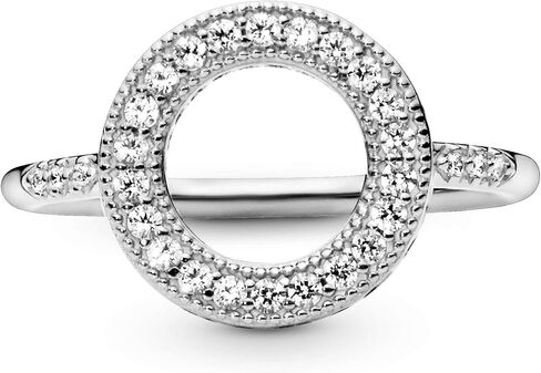 Pandora Jewelry Hearts of Pandora Halo Cubic Zirconia Ring in Sterling Silver in Saudi Arabia