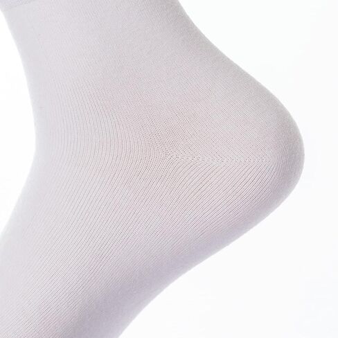 6 أزواج من الجوارب النسائية البيضاء مقاس 9-11 جوارب نسائية بيضاء خفيفة الوزن من القطن الناعم رقيقة على الساق للعمل، بنطلون، كاجوال، غير ملزم، مسامي in Kuwait
