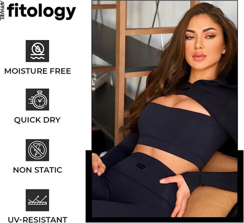 FITOLOGY APPAREL Womens High Waisted Flare Leggings, Trendy Flared Workout Yoga Pants, Bootcut Activewear Pants Black in Saudi Arabia