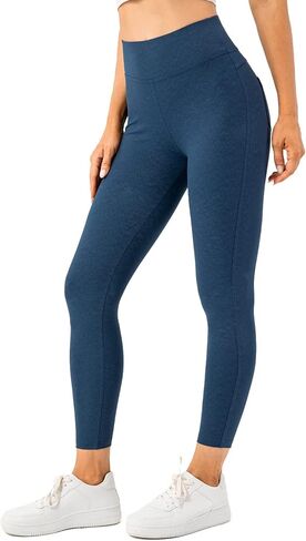 بنطال Lavento النسائي المطاطي مقاس 23 بوصة - بنطال يوجا متوسط ​​الارتفاع مع جيوب خلفية in Kuwait