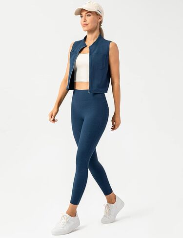 بنطال Lavento النسائي المطاطي مقاس 23 بوصة - بنطال يوجا متوسط ​​الارتفاع مع جيوب خلفية in Kuwait