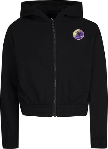 Converse Girl's Drop Shoulder Full Zip Hoodie (Big Kids) in Saudi Arabia