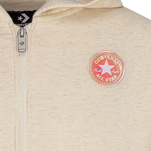 Converse Girl's Drop Shoulder Full Zip Hoodie (Big Kids) in Saudi Arabia