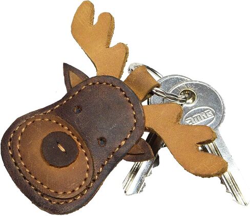 Hide & Drink, Leather Moose Keychain/Stuffed Animal Ornament/Wildlife/Cute Keychain, Handmade Includes 101 Year Warranty :: Bourbon Brown in Saudi Arabia