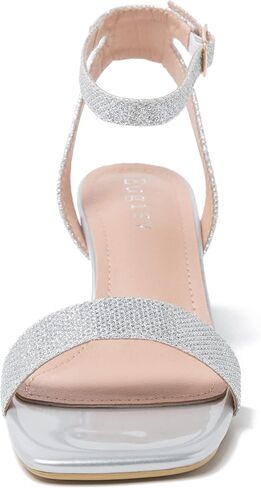 Women's Kitten Heels Sandals Ankle Strap Square Open Toe Summer Party Dress Wedding Dance Shoes in Saudi Arabia