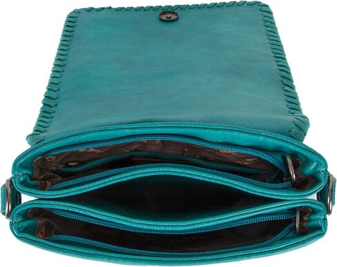 Montana West Crossbody Bags for Women with Dual Compartments Western Crossbody Purse With Leopard Print Guitar Strap in Kuwait