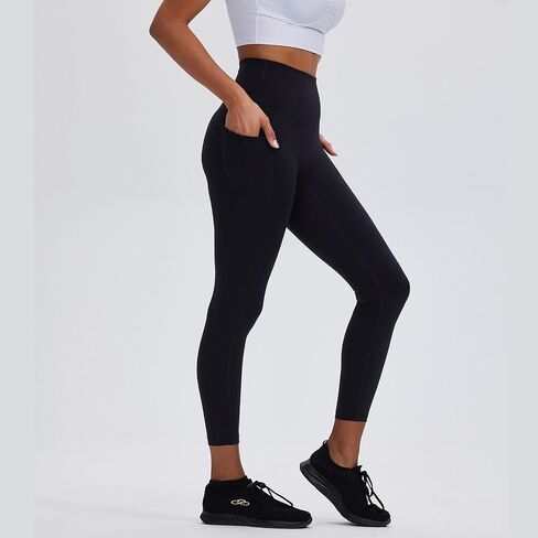 Shed Thick High Waist Yoga Pants with Pockets, Tummy Control Workout Running Yoga Leggings for Women in Saudi Arabia