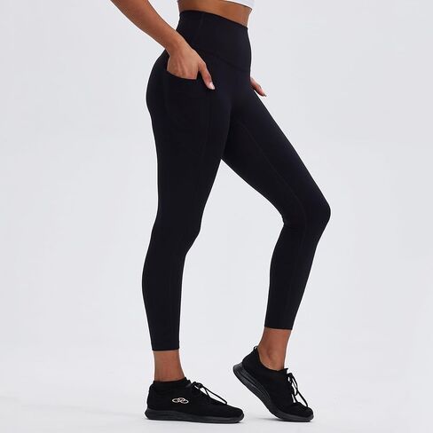 Shed Thick High Waist Yoga Pants with Pockets, Tummy Control Workout Running Yoga Leggings for Women in Saudi Arabia