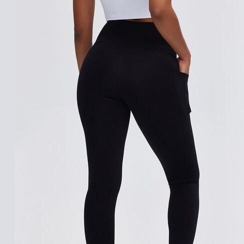Shed Thick High Waist Yoga Pants with Pockets, Tummy Control Workout Running Yoga Leggings for Women in Saudi Arabia