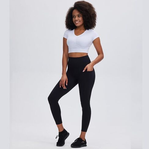 Shed Thick High Waist Yoga Pants with Pockets, Tummy Control Workout Running Yoga Leggings for Women in Saudi Arabia