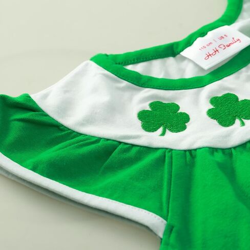 فستان HH Family Girls St Patricks Day Oufit Clover Green للأطفال من عمر 4 إلى 12 عامًا in Kuwait