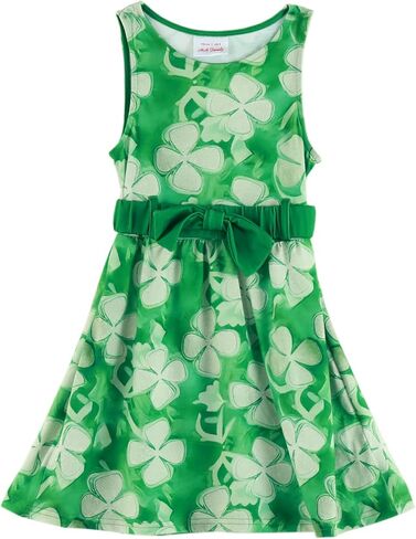 فستان HH Family Girls St Patricks Day Oufit Clover Green للأطفال من عمر 4 إلى 12 عامًا in Saudi Arabia