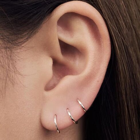 Amy & Annette Sterling Silver Hoop Earrings - Minimalist jewelry Great Gift for Every Occasion - (Set of 3 Sizes) in Saudi Arabia