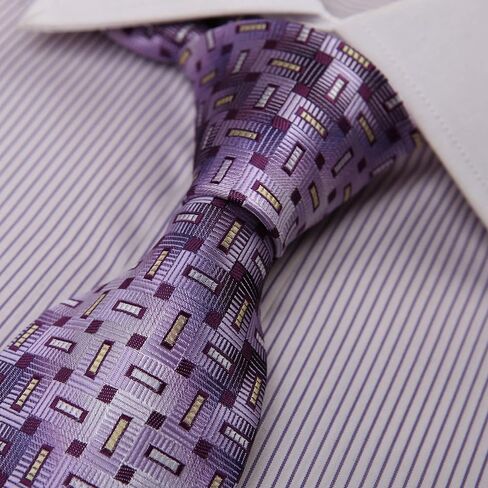 دان سميث ربطة عنق زرقاء للحفلات، ربطة عنق حريرية بلمسة أرجوانية خضراء in Kuwait