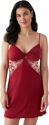 Wacoal Women's Dramatic Interlude Chemise, Deep Red, Medium in Saudi Arabia