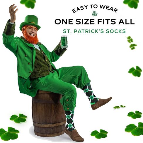 Man of Men St Patricks Day Socks Men, Shamrock Socks, St Patty's Day Accessories Apparel, St Patricks Day Gifts, Irish Socks in Saudi Arabia