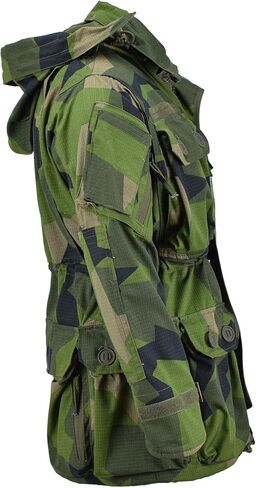 Swedish M90 camo Jacket Military Zipped Men’s TacGear Smock with Detachable Hood in Saudi Arabia