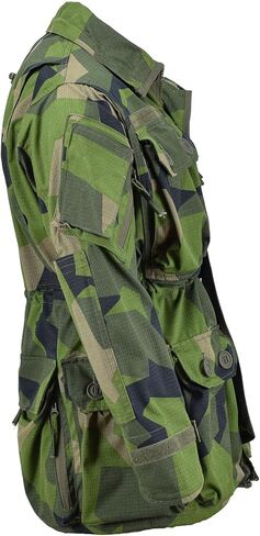 Swedish M90 camo Jacket Military Zipped Men’s TacGear Smock with Detachable Hood in Saudi Arabia