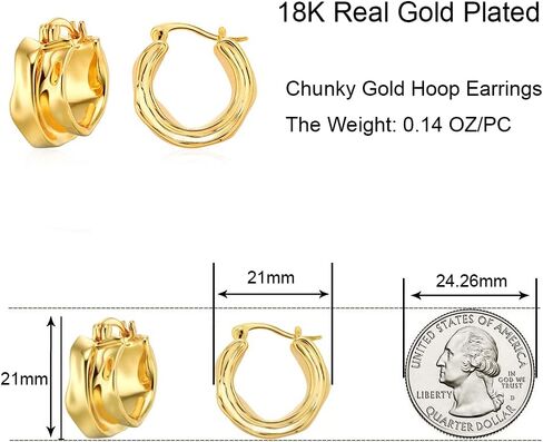 Gold Hoop Earrings 14K Gold Plated Huggie Hoops Twisted Croissant Earrings Small Hoop Earrings for Women Jewelry Gifts in Kuwait