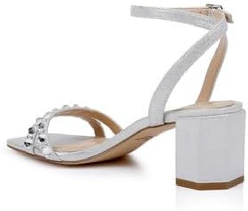 Jewel Badgley Mischka Honor Block Heels with Gemstone-Studded Straps in Saudi Arabia