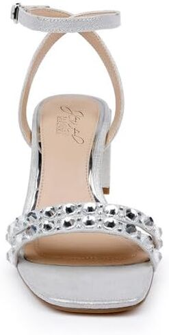 Jewel Badgley Mischka Honor Block Heels with Gemstone-Studded Straps in Saudi Arabia