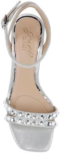 Jewel Badgley Mischka Honor Block Heels with Gemstone-Studded Straps in Saudi Arabia