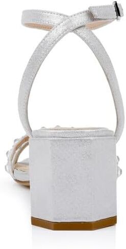 Jewel Badgley Mischka Honor Block Heels with Gemstone-Studded Straps in Saudi Arabia