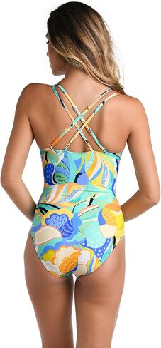 La Blanca Women's Underwire Lace Up One Piece Swimsuit in Saudi Arabia